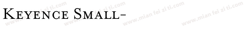 Keyence Small字体转换